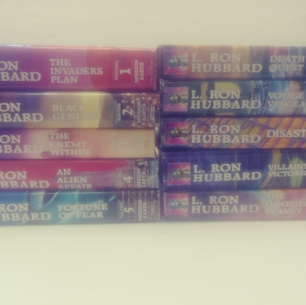 L. Ron Hubbard Mission Earth Series  Volumes 1-10 Hardcover First Editions.
